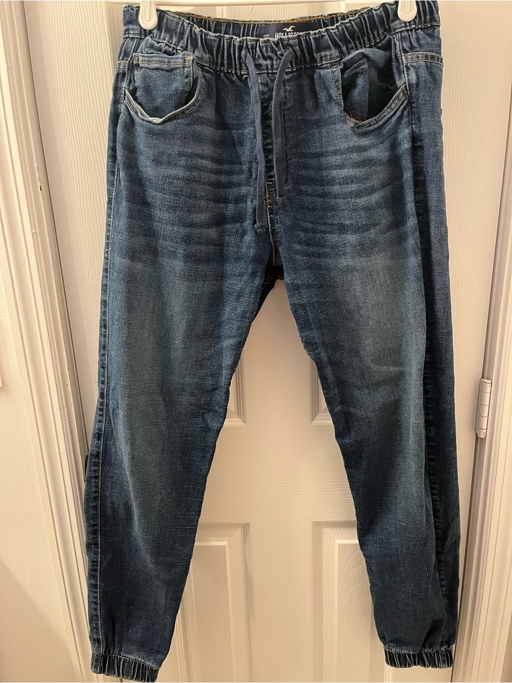 Hollister Skinny Denim Joggers Mid Blue Mens Medium